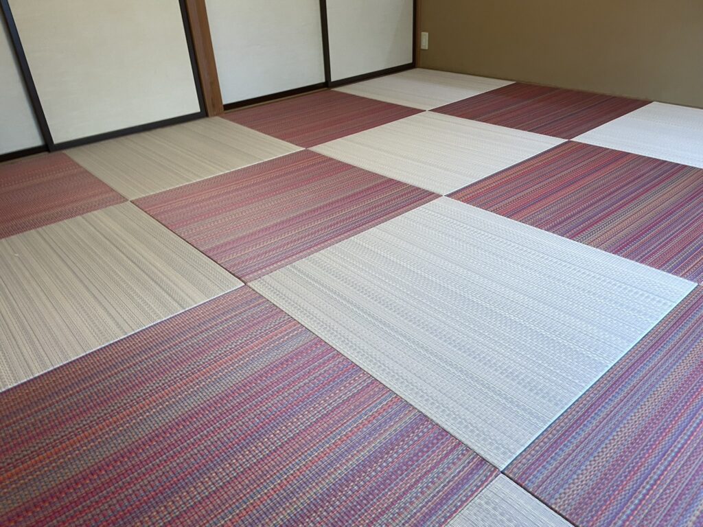 【練馬区施工例】セキスイ美草アースカラー(樹脂表) 琉球畳市松敷